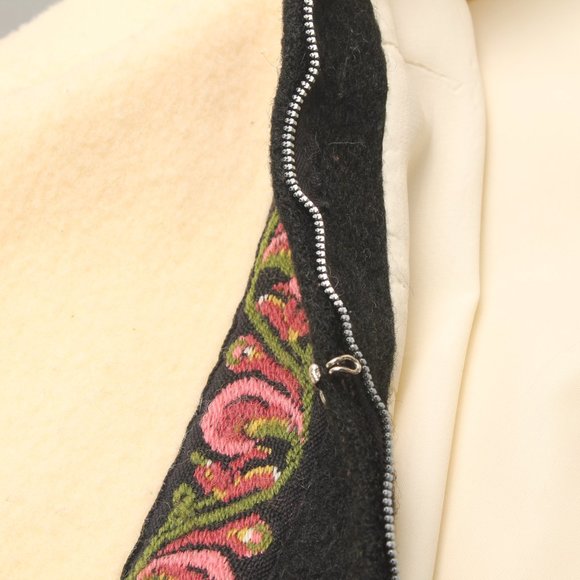 Vintage Firda 100% Wool Jacket Women's 44 Floral Granny Core  Embroidered - Picture 12 of 16